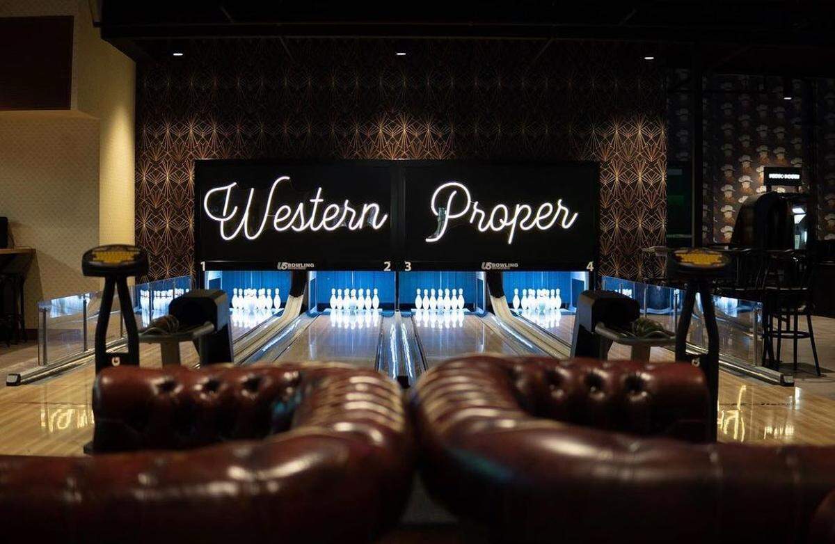 Mini-bowling was one of the attractions when it opened as Western Proper bar and restaurant.