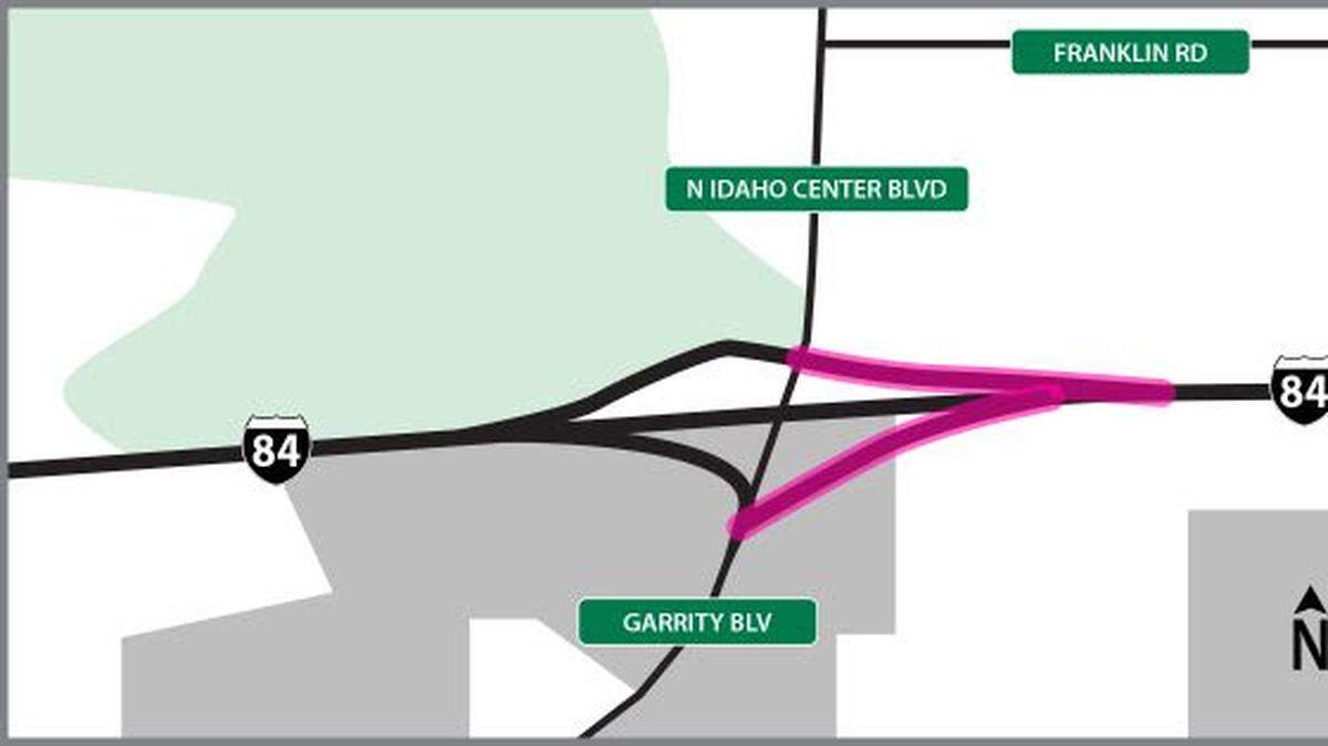 The Idaho Transportation Department will be working on two I-84 ramps in Nampa this week.