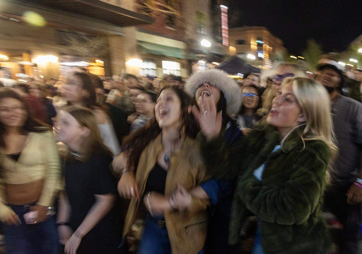 A crowd sings along to a band playing the Cyclops stage at Treefort Music Fest in downtown Boise March 27, 2026.