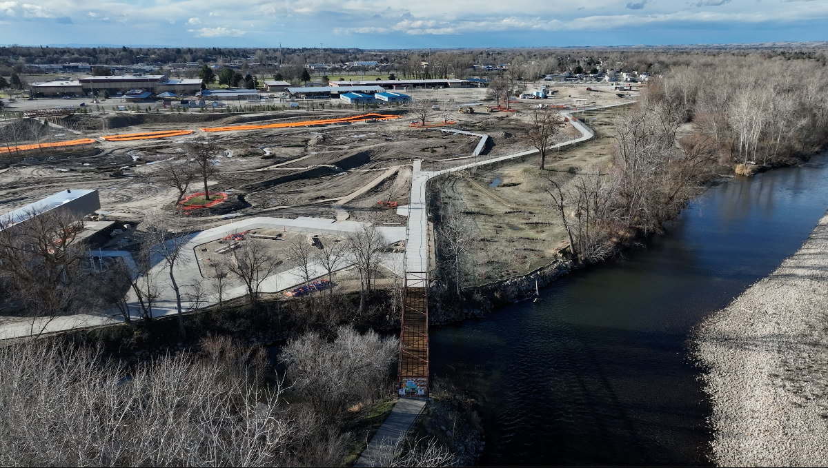 A section of the Boise River Greenbelt is reopening after a September 2025 construction closure. By the summer, the area will be “green with newly planted trees and plants,” according to Ada County.
