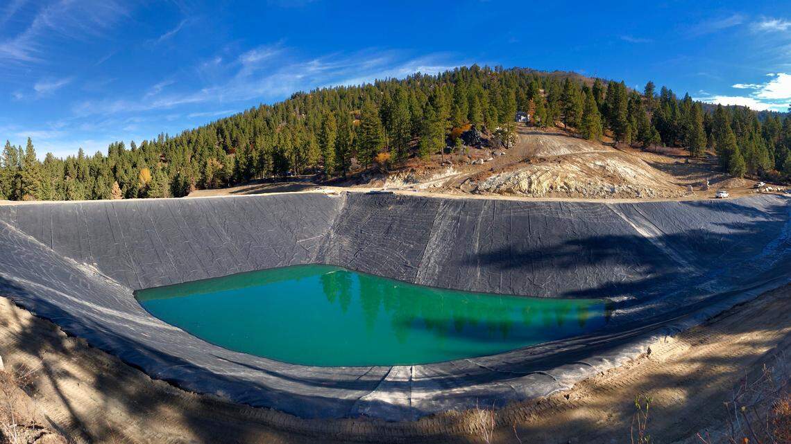 Bogus Basin Mountain Recreation Area’s new snowmaking system pulls from a water storage pond. The system will be at full capacity next season, when the ski area will have a full pond of water saved from the previous spring.
