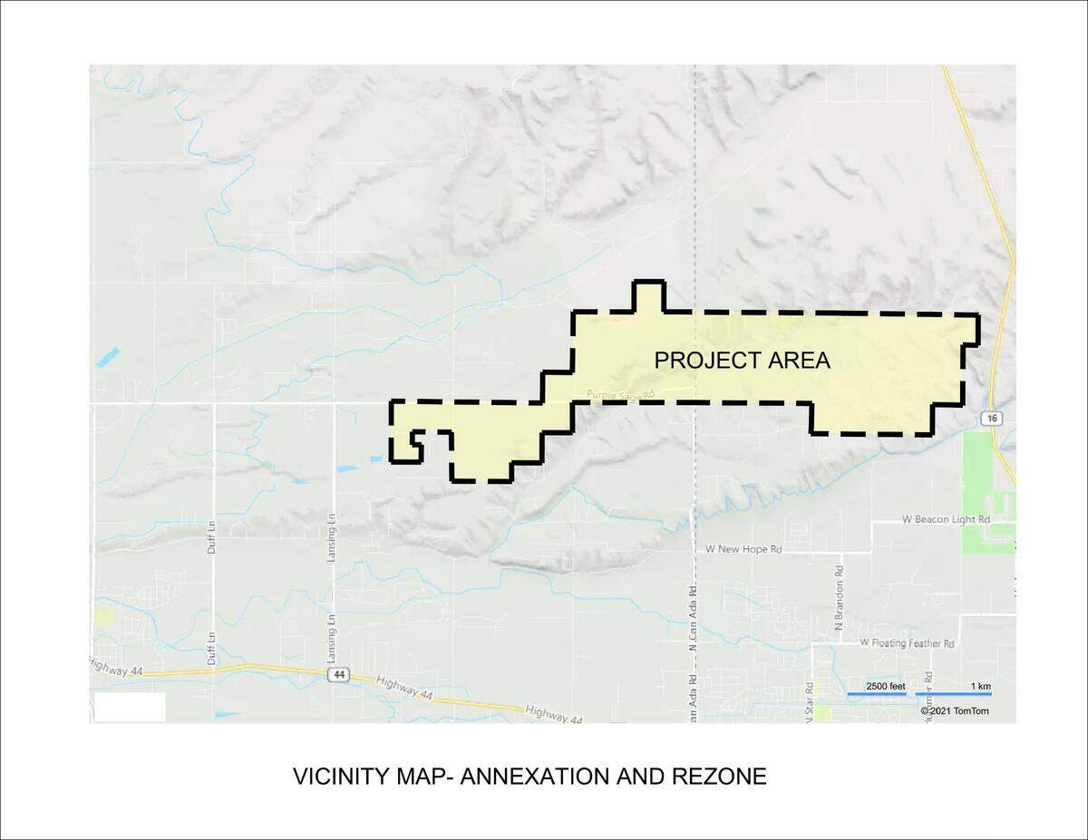 Willowbrook would be between Kingsbury Lane and Can-Ada Road in Canyon County and within the Hillsdale Estates subdivision in Ada County.