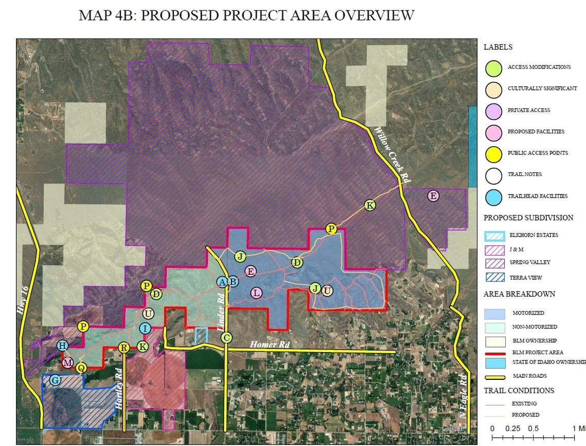 The proposed map of the Eagle-annexed BLM land.