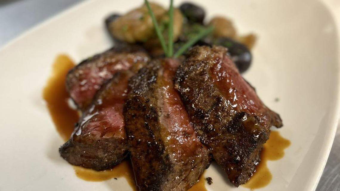 The Kansas City Strip Steak — “only at Stardust,” the new restaurant proclaims on its Facebook page.