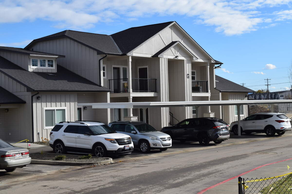 The Wood Rose Apartments are opening off of Ustick Road in Meridian. The complex includes seven two-story buildings with slanted roofs designed to resemble single-family homes.