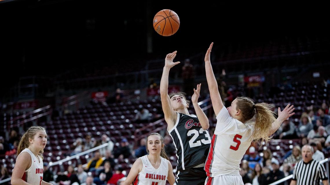 Columbia junior Kaitlyn Lundergan scores in the second half Friday.