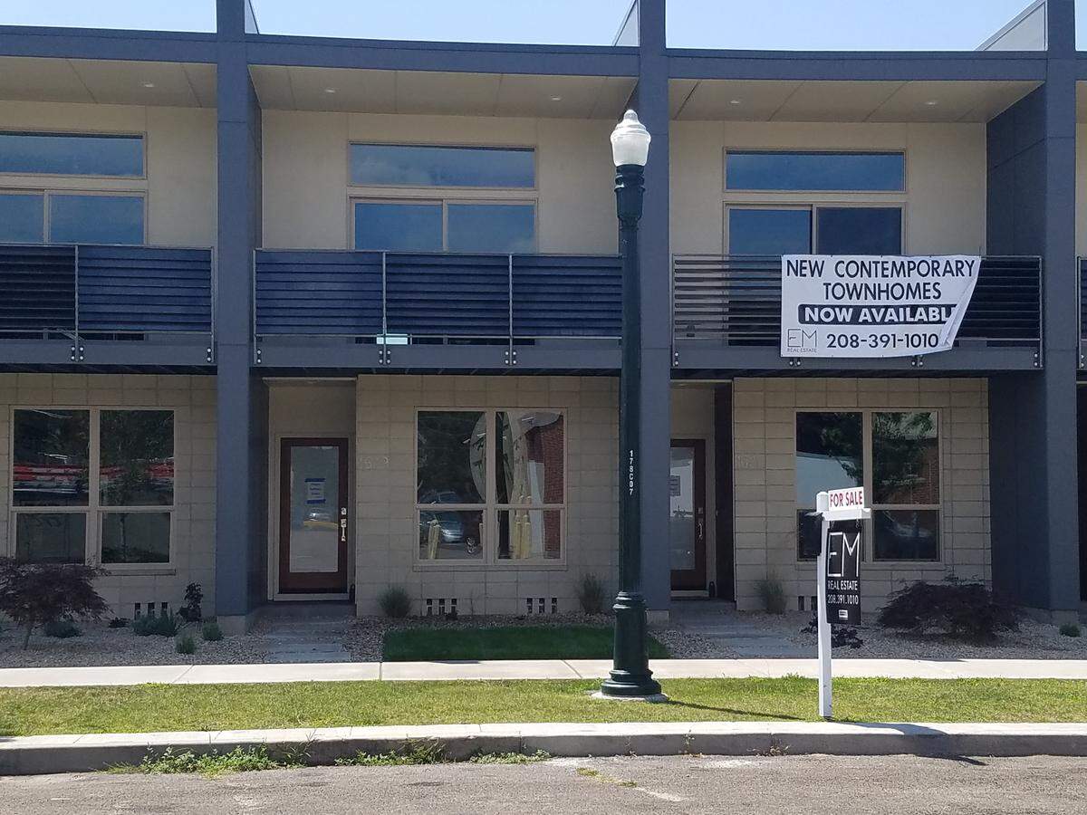Townhouses in the second phase of the Idaho Street Townhomes project are nearly completed. They will sell for $486,000 each and are located at 16th and Idaho streets.