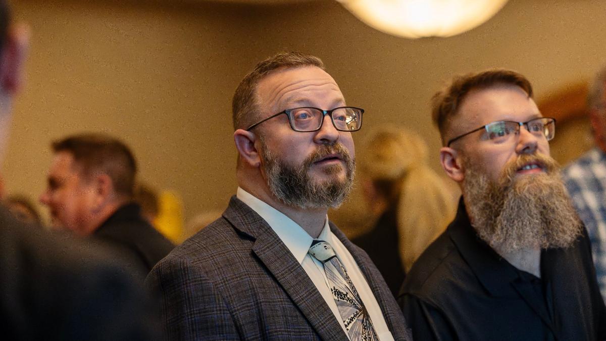 Ada County Commissioner Ryan Davidson, left, in 2024. He says Ada County asked the Legislature to allow local governments to take on rats. 