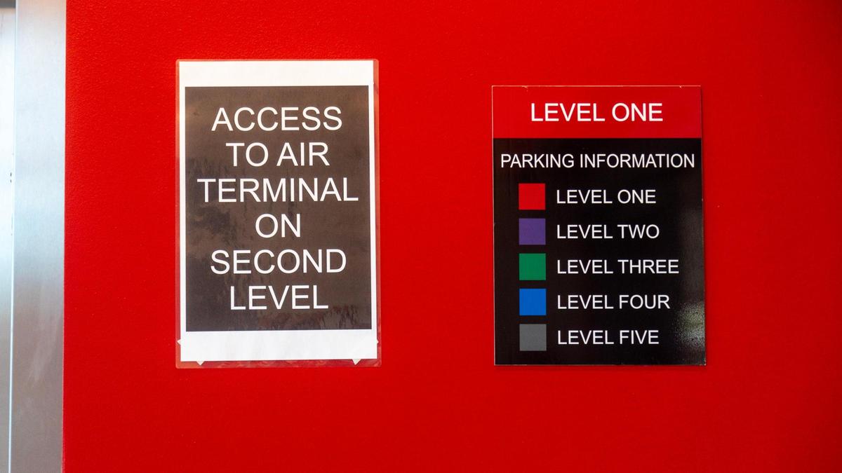 The new long-term parking garage at the Boise Airport has five levels of parking and a skyway on the second floor connecting it to the airport across the street.