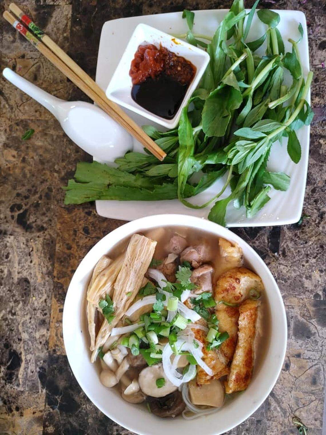 Vegetarian pho (pho chay) will be included on the menu.