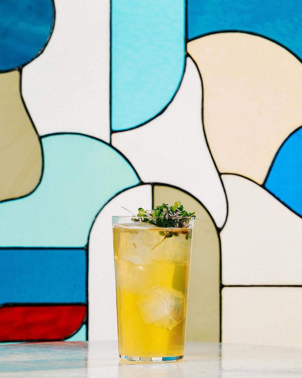 The Apple Salad Highball ($15, green apple and celery soda, Irish whiskey, Madeira fortified wine).