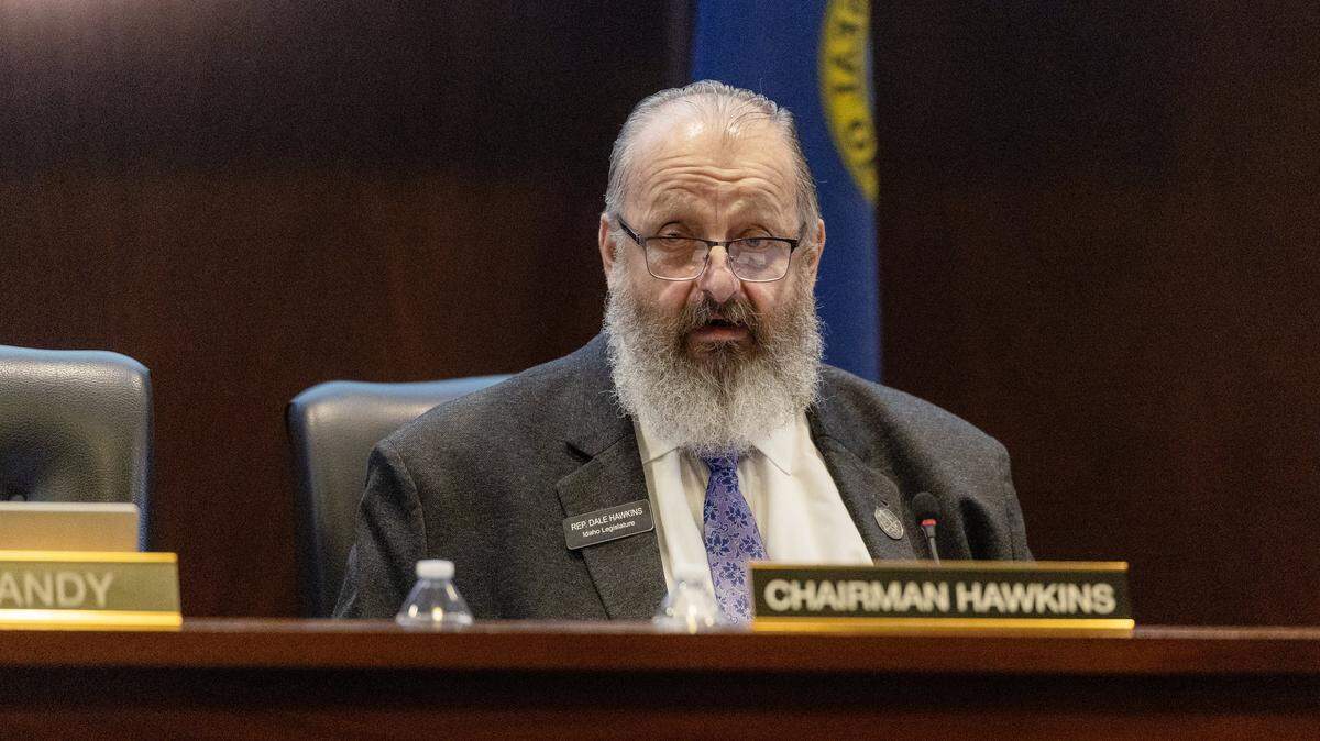 Chairman Rep. Dale R. Hawkins (R-Fernwood) speaks during a meeting of the education committee at the Idaho Statehouse, Feb. 12, 2026.