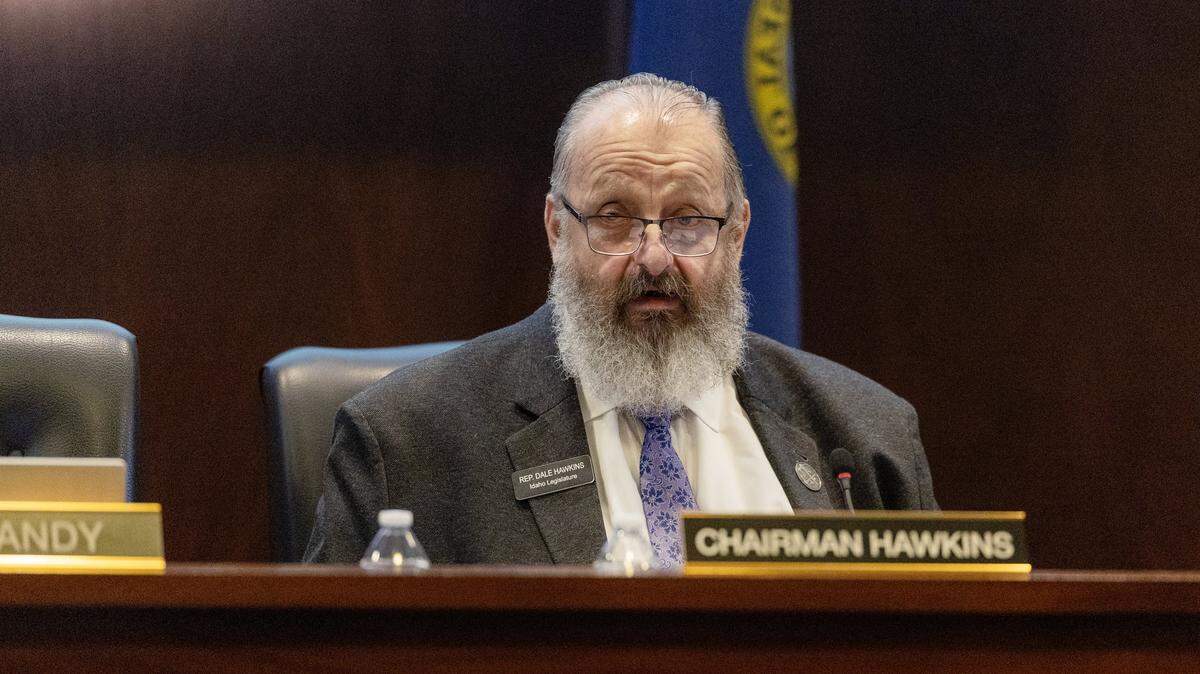 Chairman Rep. Dale R. Hawkins (R-Fernwood) speaks during a meeting of the education committee at the Idaho Statehouse, Feb. 12, 2026.