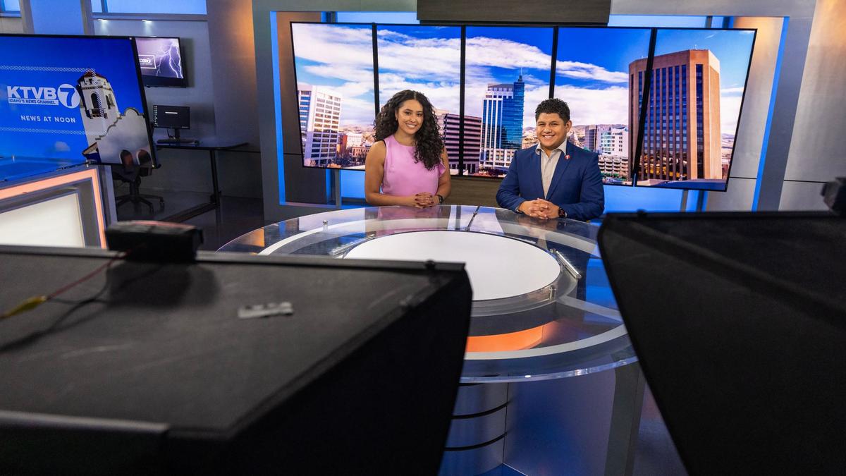 Boise TV reporters Brenda Rodriguez, left, and Hector Mendoza work at KTVB-TV, which is one of 64 local stations across the U.S. owned by Tegna. Nexstar Media Group has struck a deal to buy its industry rival for $6.2 billion.