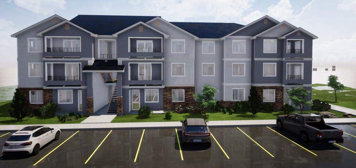 A rendering from The Biltmore Co. shows plans for potential apartments at 3635 W. Elder St.