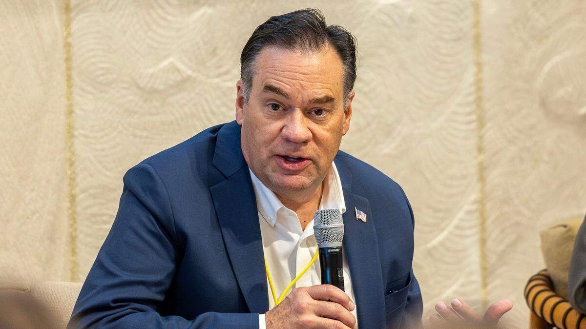 Rep. Russ Fulcher comments on the current farm bill before the United States Congress while on a panel discussing agriculture issues with leaders from various ag agencies at a Western Caucus Foundation event hosted at the Simplot headquarters in Boise on Sept. 13, 2024.