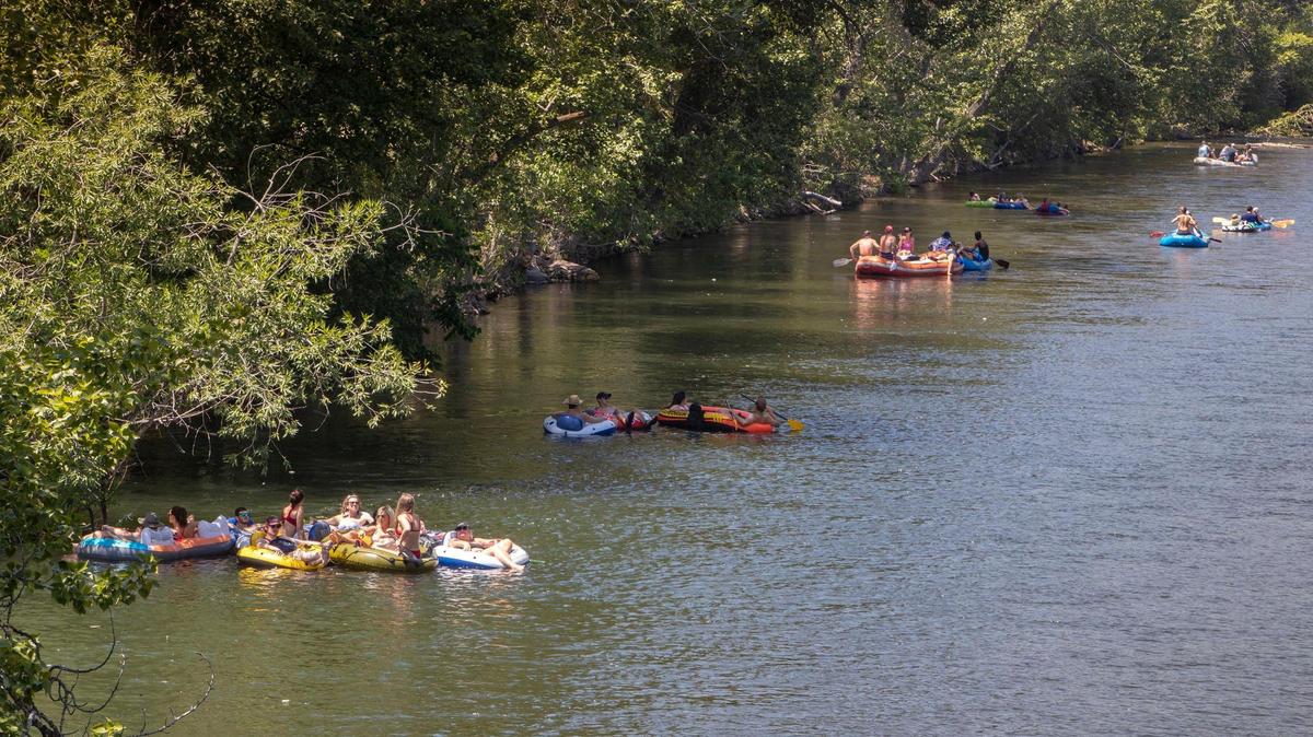 Floaters celebrate Independence Day with a ride down the Boise River on Saturday, as the floating season gets into gear.