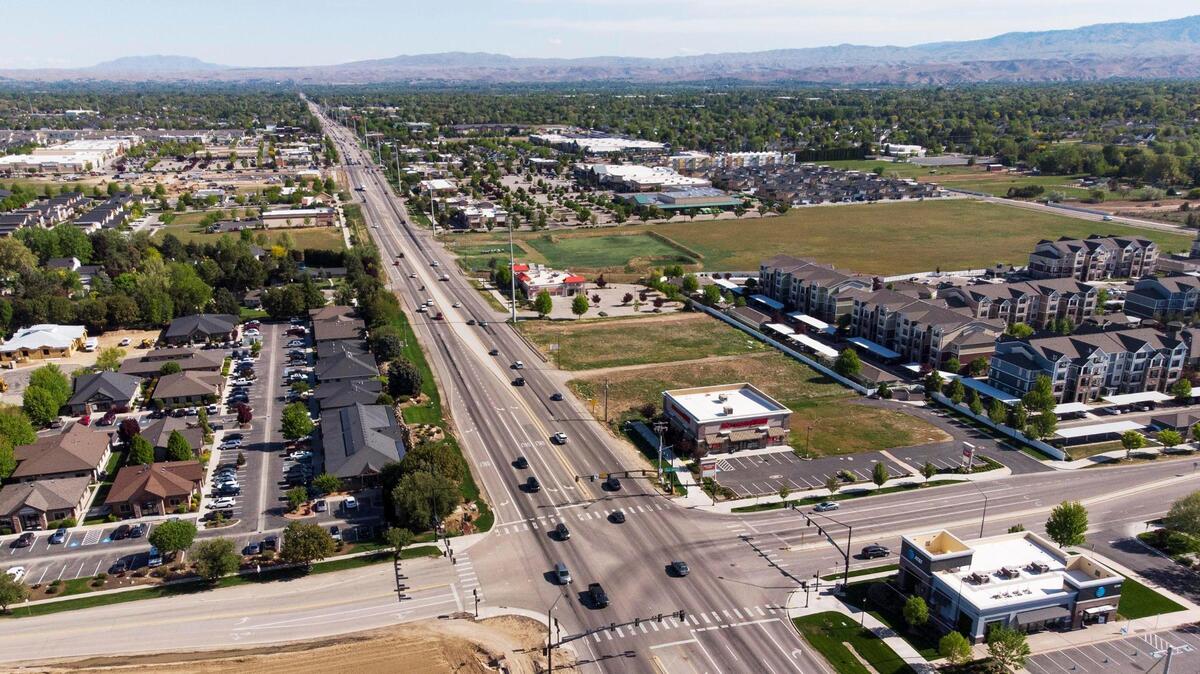Eagle Road looking north from East River Valley Street, north of Fairview Avenue, in Meridian. Idaho Transportation will fix road damage on Eagle Road starting Monday, July 19.