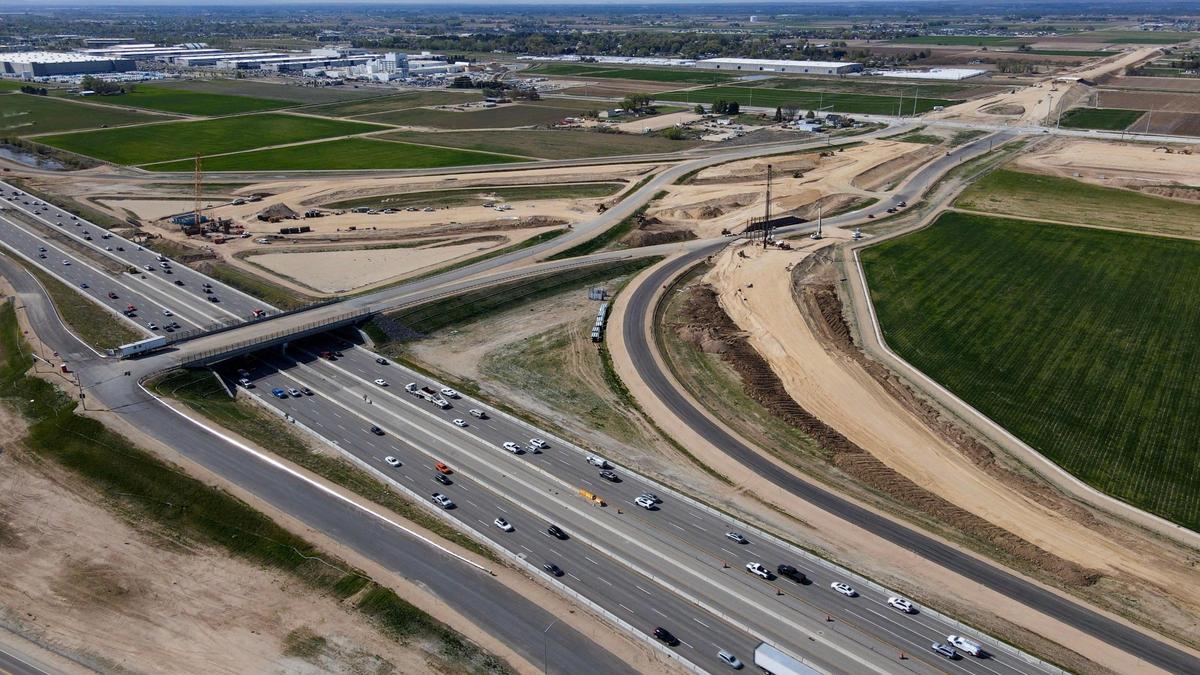 At the Nampa-Meridian border, the future interchange connecting Interstate 84 and Idaho 16 is taking shape as part of a more than $400 million project extending the state highway north to Chinden Boulevard. 
