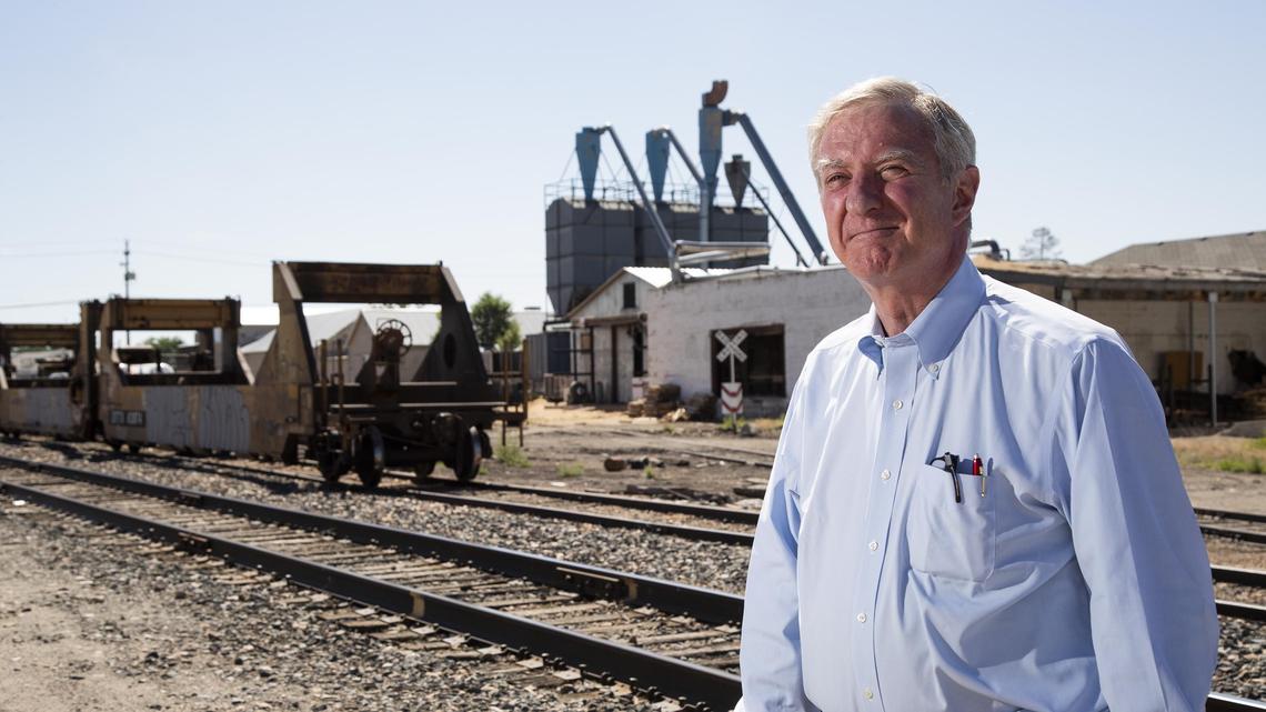 Bill Ditz, with Mountain West Group, hopes to transform the business district in Downtown Meridian adjacent to the railroad corridor.