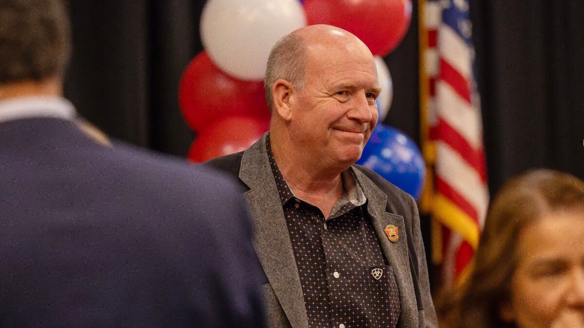Speaker of the House Mike Moyle attends the Republican election night watch party at The Riverside Hotel in May.