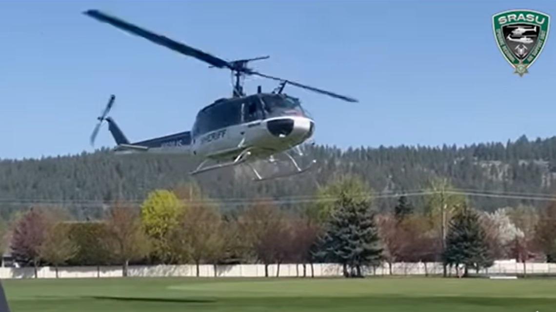 A 65-year-old hiker was reported missing May 1 near Spokane, Washington. Rescuers in a helicopter spotted him in Idaho and hoisted him to safety.
