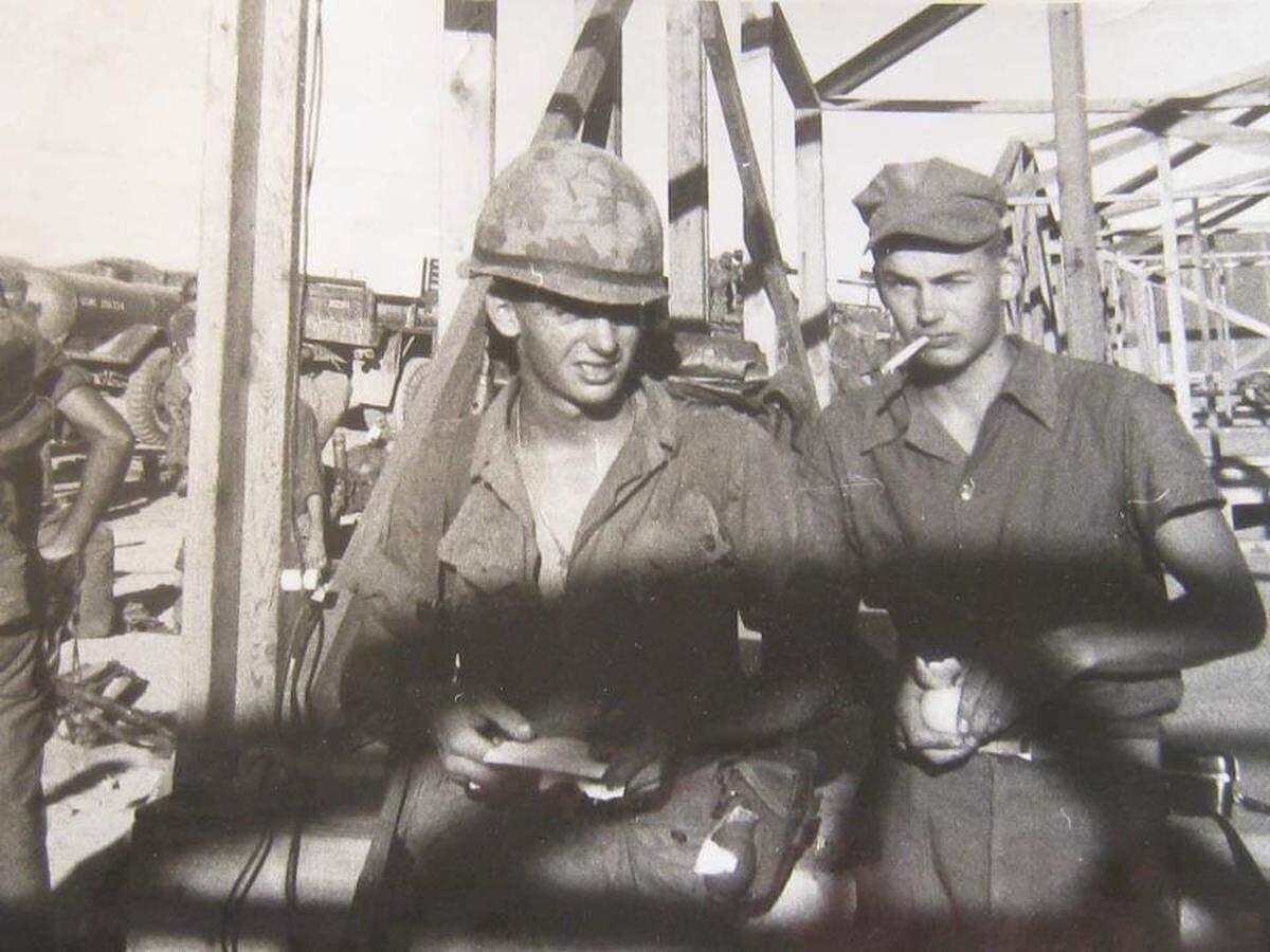 Three of Tom Rosen’s brothers served in the Vietnam War. Here are two: Rick and Terry. Rick is the one who gave a street artist in Hue, Vietnam, a picture of 8-year-old Tom to paint.