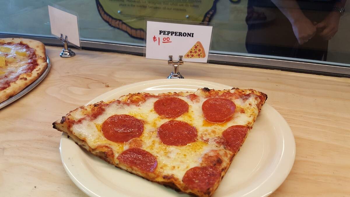 They're back! The Flying Pie in Nampa sells lunch slices, such as this pepperoni pizza, for $1.