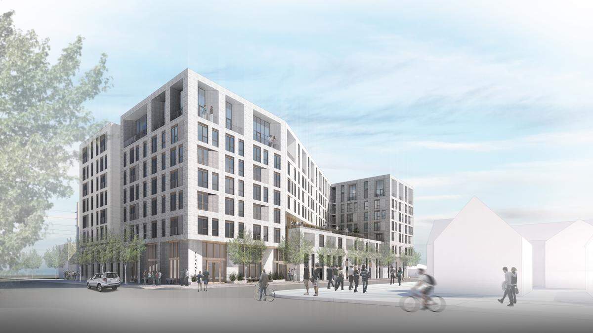 A conceptual drawing shows how The Cartee, an apartment building proposed for Downtown Boise, might look. Preliminary designs call for 160 apartments with one, two or three bedrooms. Three of the building’s eight stories would be used as a parking garage for residents.