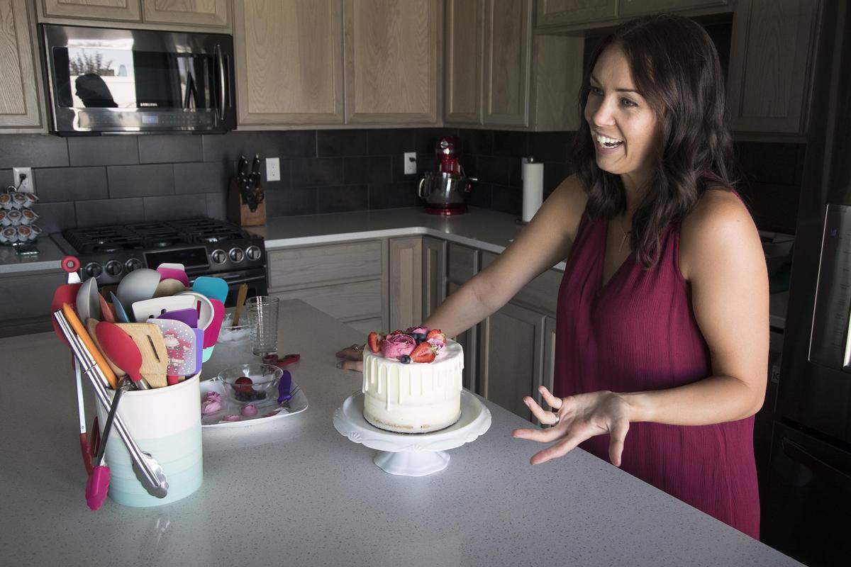 Working out of her home kitchen Taylor Durand has created a huge following on Facebook and Instagram where she markets her baking skills at “Treats by Tay.”
