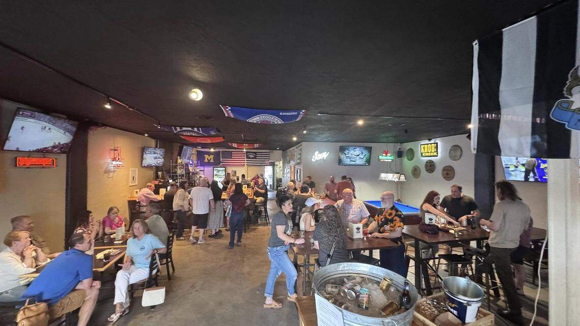 The view from the back of the room at Black Dog Bar.