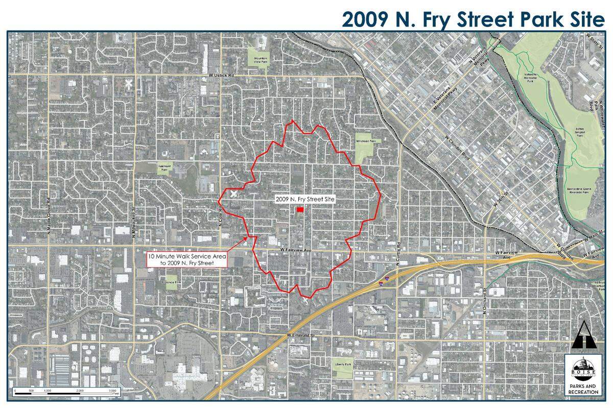 Boise Park and Recreation Department is proposing the purchase of a 0.66-acre piece of land off of North Fry Street in the West Bench to build a park. If approved by the city’s council members, the city will buy the property from the private owners for $550,000, which includes closing costs.