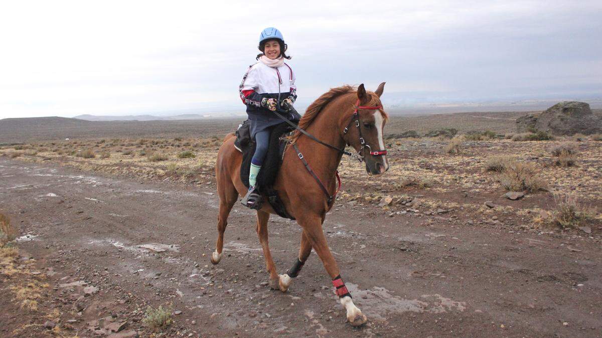 Eleven-year-old Olivia Valtierra, of Eagle, rides her horse Tai Juan during the first day of the Autumn Sun Pioneer ride near Gooding on Oct. 8. Valtierra and Tai Juan traveled 290 miles over nine days in endurance competitions this year, earning a national ranking with the American Endurance Ride Conference.