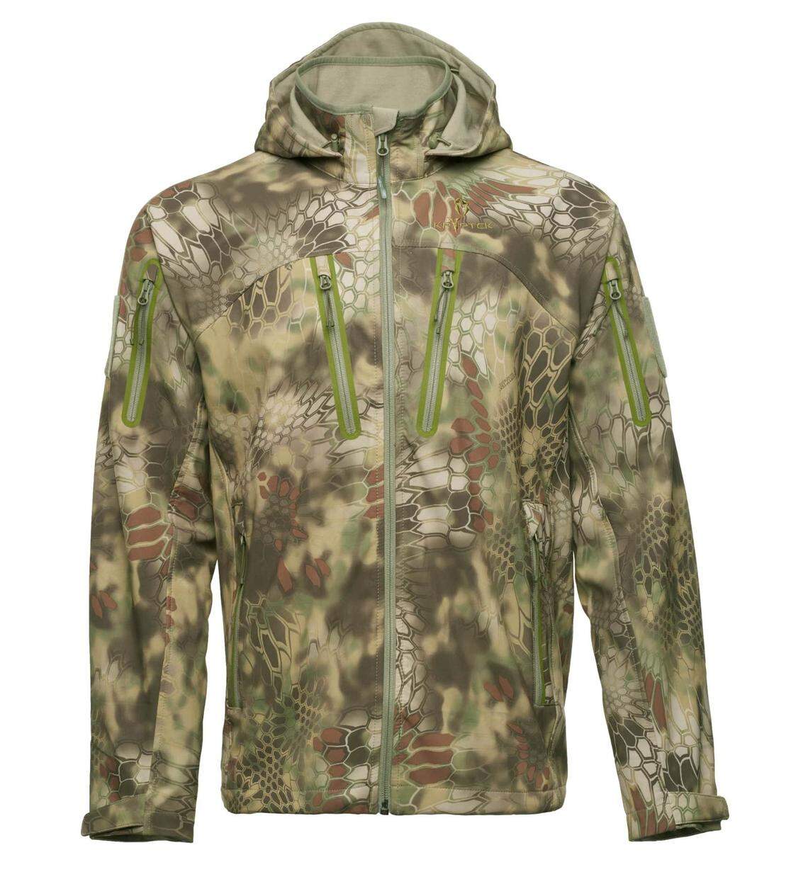 Kryptek Outdoor Group’s Dalibor jacket, made from 87% lightweight polyester and 13% Spandex, is ideal for mild-to-cool conditions. The jacket, featuring Kryptek’s camouflage design is water-resistant. It retails for $200.