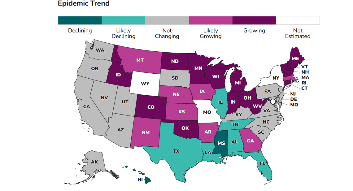 Cases of respiratory syncytial virus cases were “growing” in Idaho as of Thursday, March 5, 2026.