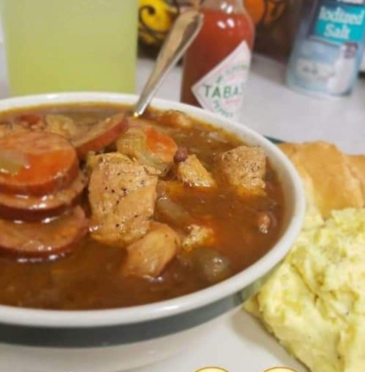 Chicken and sausage gumbo is on the menu.