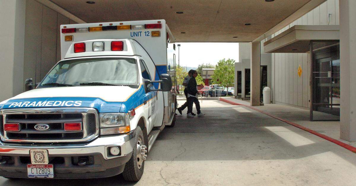 Paramedics in Ada County escort a patient into a local hospital after responding to a 911 call.