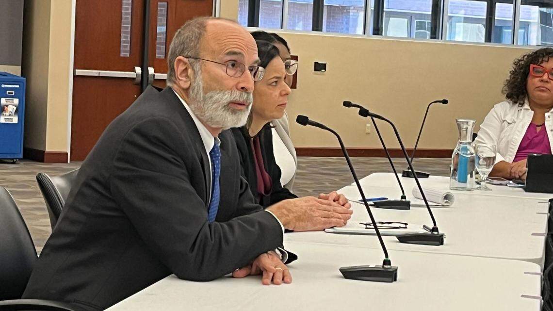 Michael Bromwich, an attorney with Washington, D.C., firm Steptoe & Johnson, explains his approach to law enforcement investigations to the Boise City Council at a meeting in December. The law firm has already blown through $500,000 and wants another $150,000 to finish its investigation into a former racist Boise police officer.