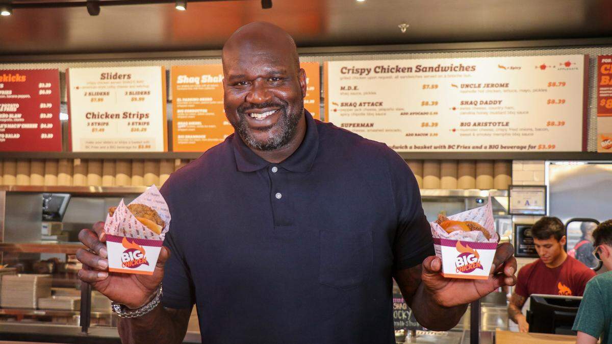 Shaquille O’Neal, the Big Aristotle himself, hangs out at one of his restaurants.