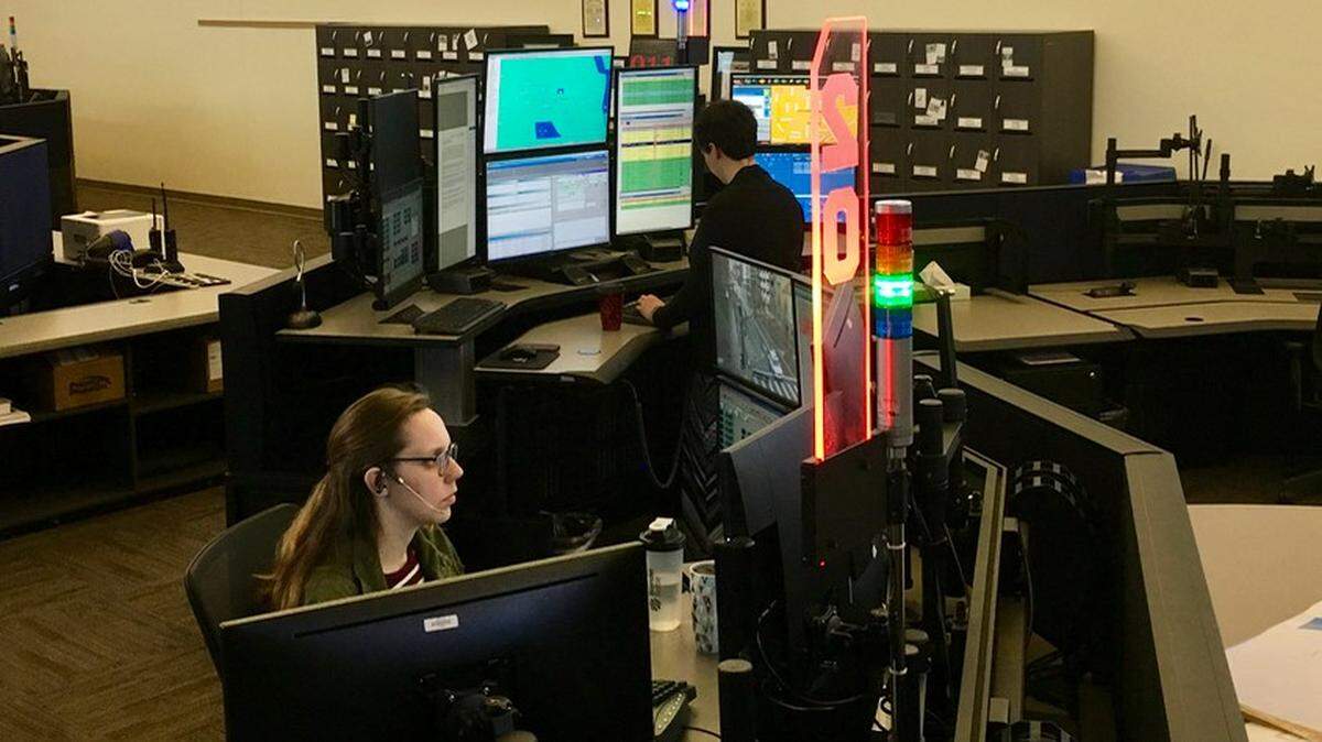 A dispatcher handles a call at the Ada County 911 Emergency Dispatch Center in Meridian in 2020. Ada is one of only two counties in Idaho not part of a new grant to get Next Gen 911, because it started a contract in 2024.