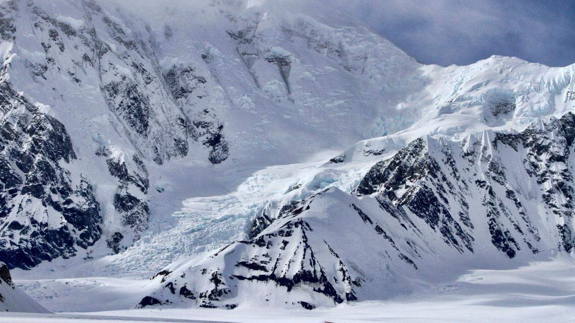 An airplane prepares to take off from an area where a base camp was being set up for climbers to begin their ascent of Denali near Talkeetna, Alaska, in 2016. On Monday, a 28-year-old Colorado man died after falling 100 feet into a crevasse at a glacier in Denali National Park and Preserve.
