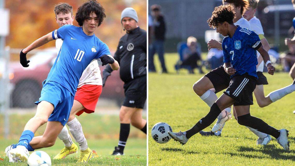 Timberline’s Kai Hatten, left, was voted the 5A SIC Player of the Year. Caldwell’s Axel Gonzalez, right, was one of five Cougars selected to the 4A SIC all-conference first team.