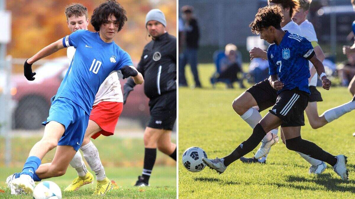 Timberline’s Kai Hatten, left, was voted the 5A SIC Player of the Year. Caldwell’s Axel Gonzalez, right, was one of five Cougars selected to the 4A SIC all-conference first team.