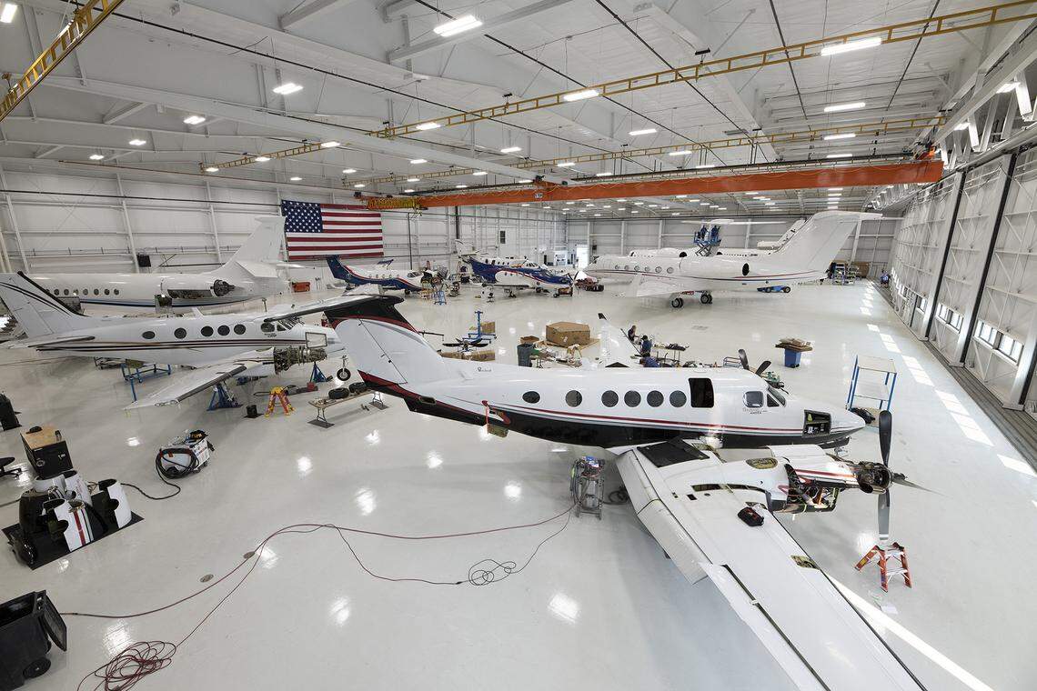 Western Aircraft just opened this new hangar at the Boise Airport for maintaining and repairing and modifying aircraft.