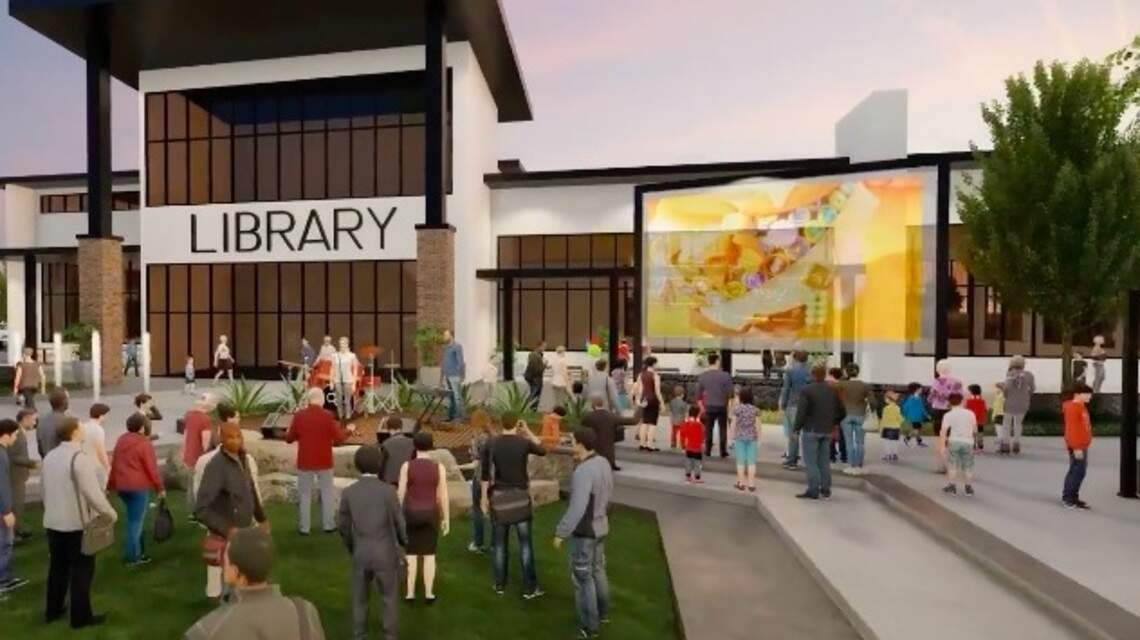 Stores. A smoothie shop. A beer tap room. A library. Lots of houses. Coming near you