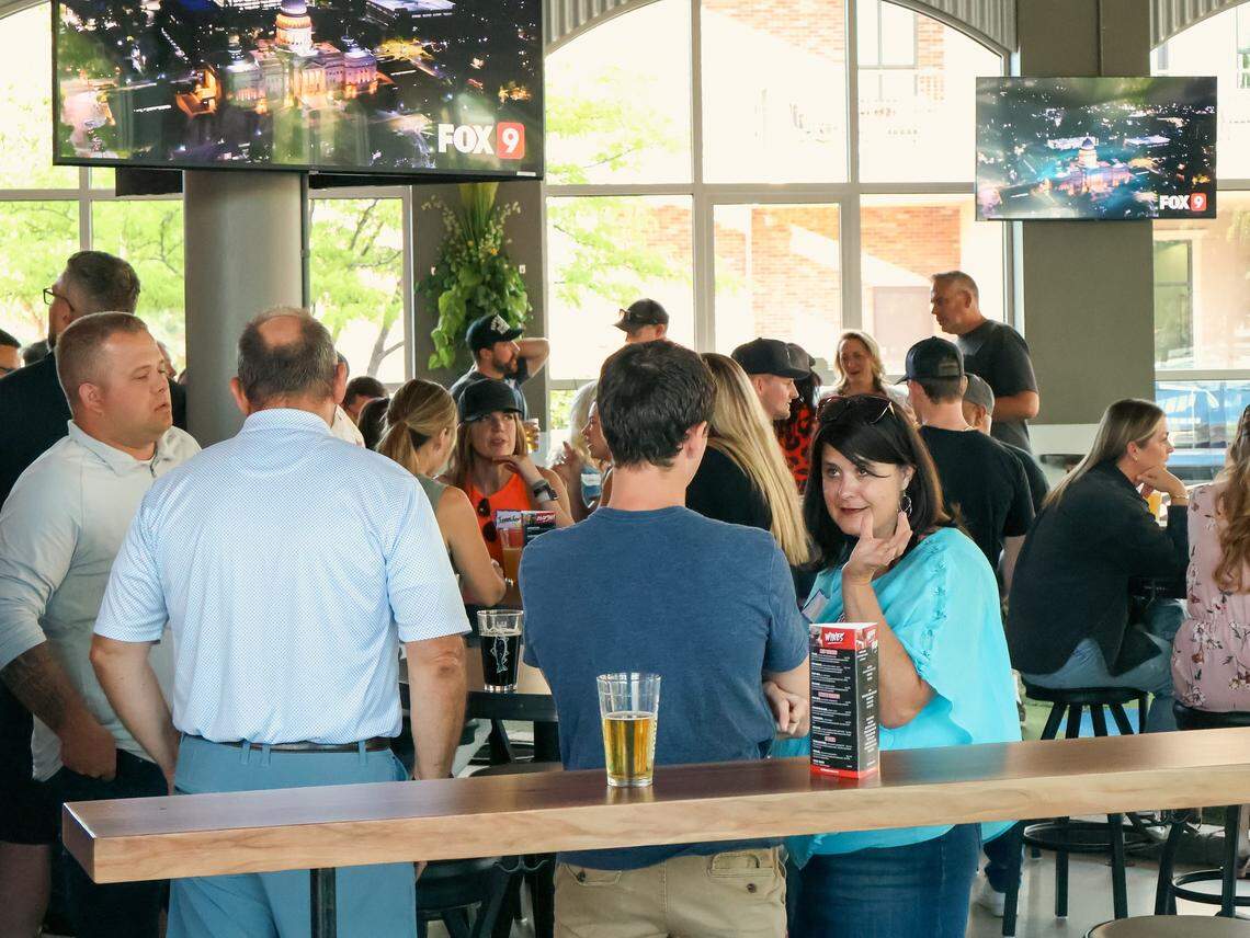A sports pub with a golf theme, The Turn inside Sockeye Alehouse featured TVs and a putting course.
