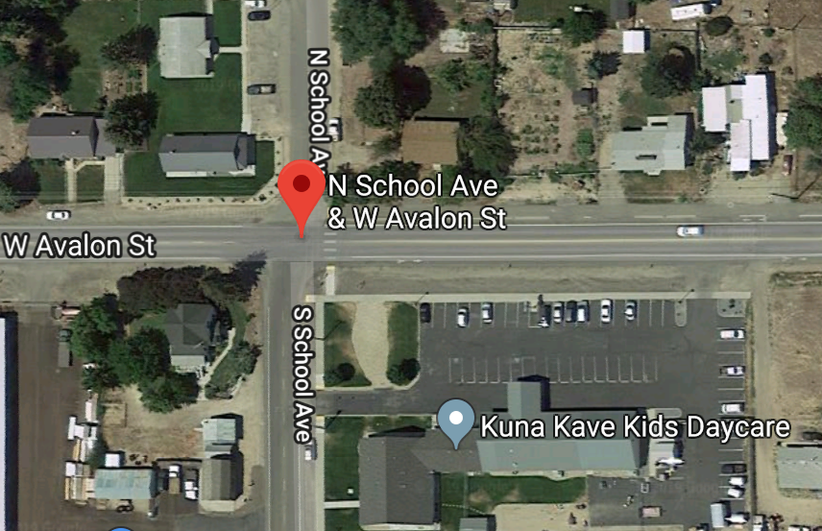 A 16-year-old girl was struck Monday afternoon as she tried to cross West Avalon Street at North School Avenue in Kuna.