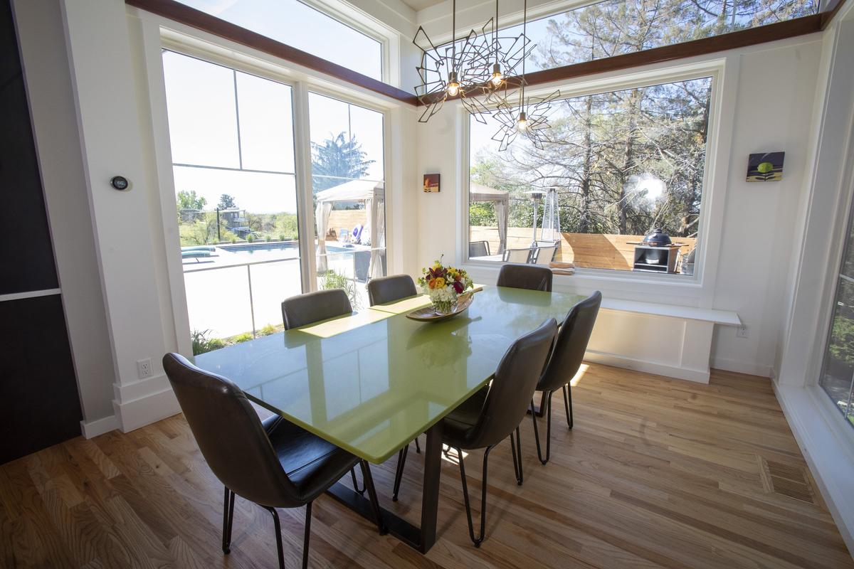 One of the main goals of the addition was to create a dining room where the couple host family gatherings and everyday dinners.
