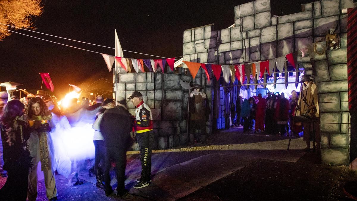 After a year of planning a preparation, Sherri Randall’s barn transforms into a castle for her medieval themed Halloween party.