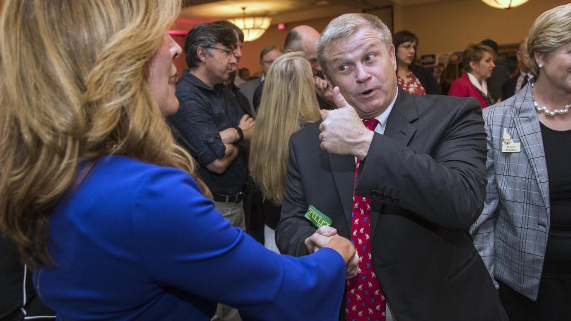 Idaho Attorney General Lawrence Wasden, in this file photo from the Republican election night party in 2018, is the longest-serving attorney general in Idaho history, first elected in 2002.